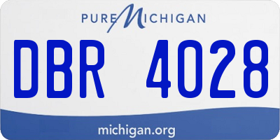 MI license plate DBR4028