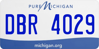 MI license plate DBR4029