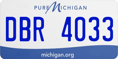 MI license plate DBR4033
