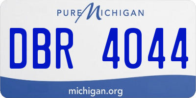 MI license plate DBR4044