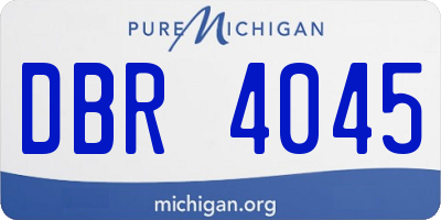 MI license plate DBR4045