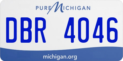 MI license plate DBR4046