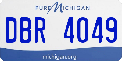 MI license plate DBR4049