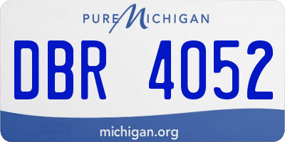 MI license plate DBR4052