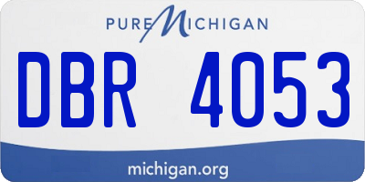 MI license plate DBR4053