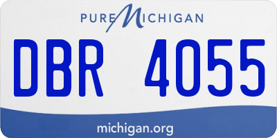 MI license plate DBR4055