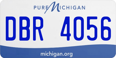 MI license plate DBR4056