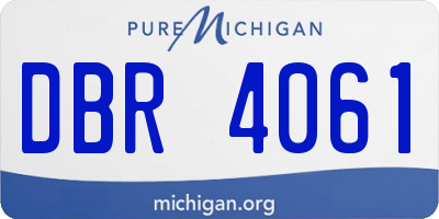 MI license plate DBR4061
