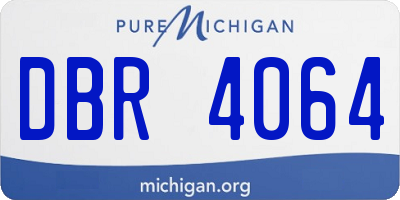 MI license plate DBR4064