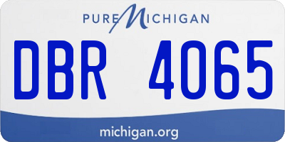 MI license plate DBR4065