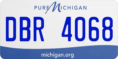 MI license plate DBR4068
