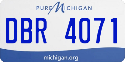 MI license plate DBR4071