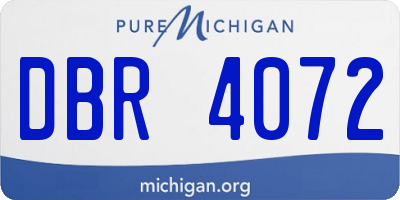 MI license plate DBR4072