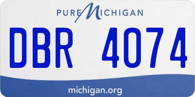 MI license plate DBR4074
