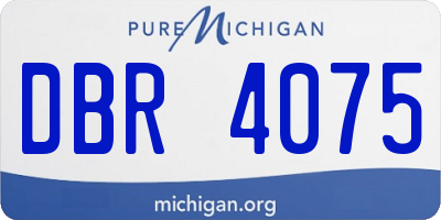 MI license plate DBR4075