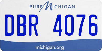 MI license plate DBR4076