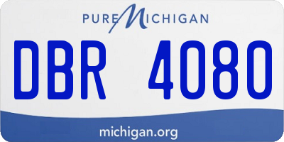 MI license plate DBR4080