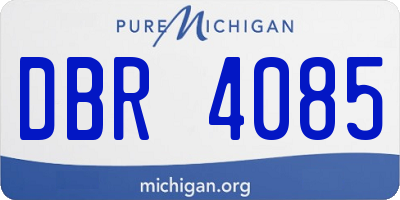 MI license plate DBR4085