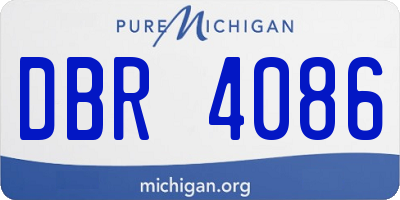 MI license plate DBR4086