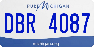 MI license plate DBR4087