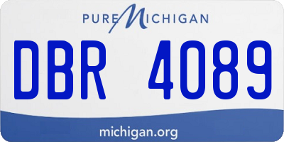 MI license plate DBR4089