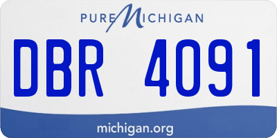 MI license plate DBR4091