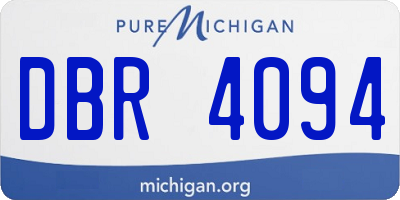 MI license plate DBR4094