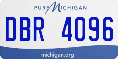 MI license plate DBR4096
