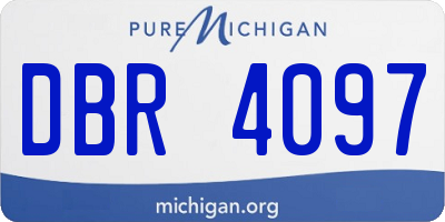 MI license plate DBR4097