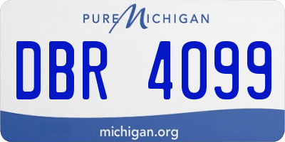 MI license plate DBR4099