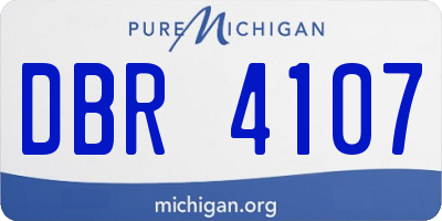 MI license plate DBR4107