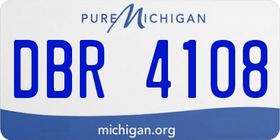 MI license plate DBR4108