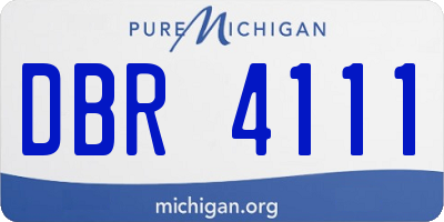 MI license plate DBR4111