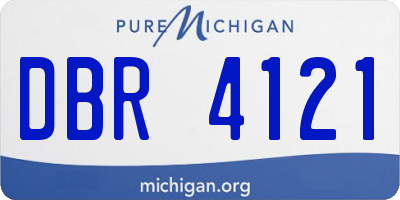 MI license plate DBR4121
