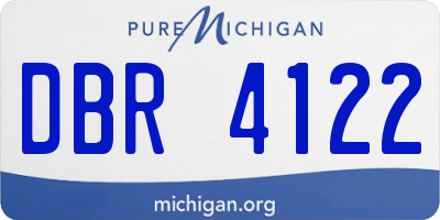 MI license plate DBR4122