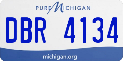 MI license plate DBR4134