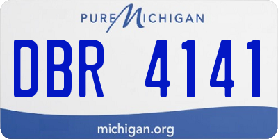 MI license plate DBR4141