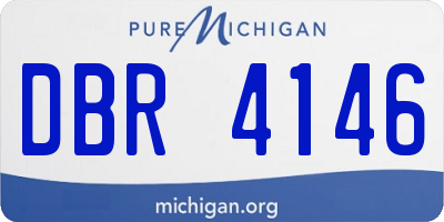 MI license plate DBR4146