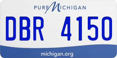 MI license plate DBR4150