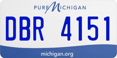 MI license plate DBR4151
