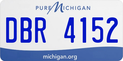 MI license plate DBR4152
