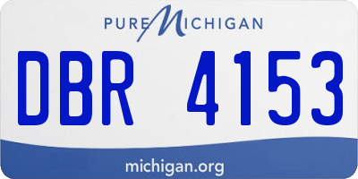 MI license plate DBR4153