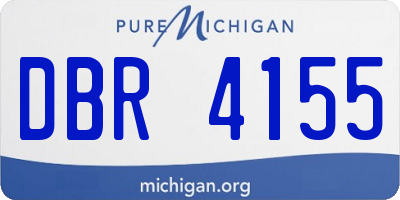 MI license plate DBR4155