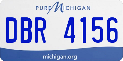MI license plate DBR4156