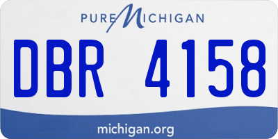 MI license plate DBR4158