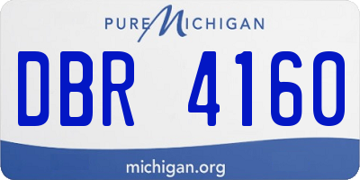MI license plate DBR4160