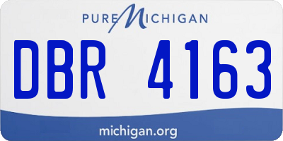 MI license plate DBR4163