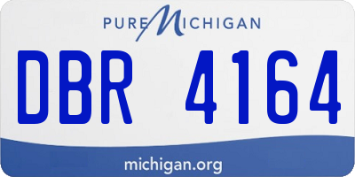 MI license plate DBR4164