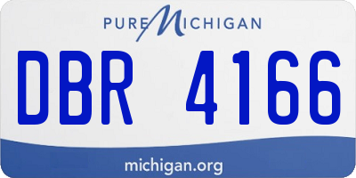 MI license plate DBR4166