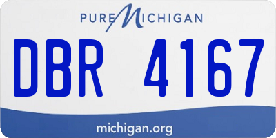 MI license plate DBR4167